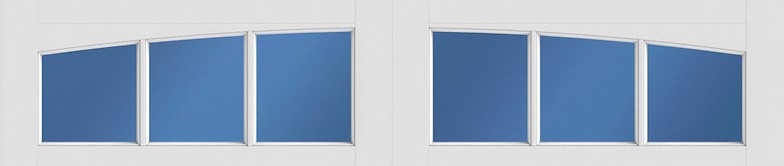 Lite arch garage door window