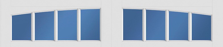 Lite arch garage door window