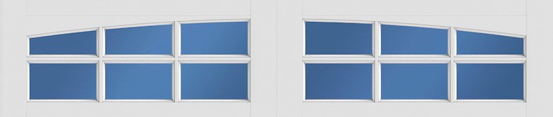Lite arch garage door window