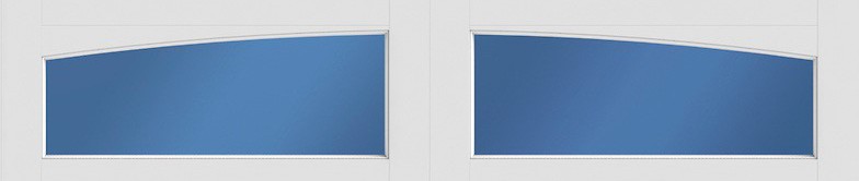 clear arch garage door window