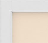 almond color corner of garage door