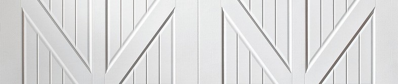 close up of white garage door